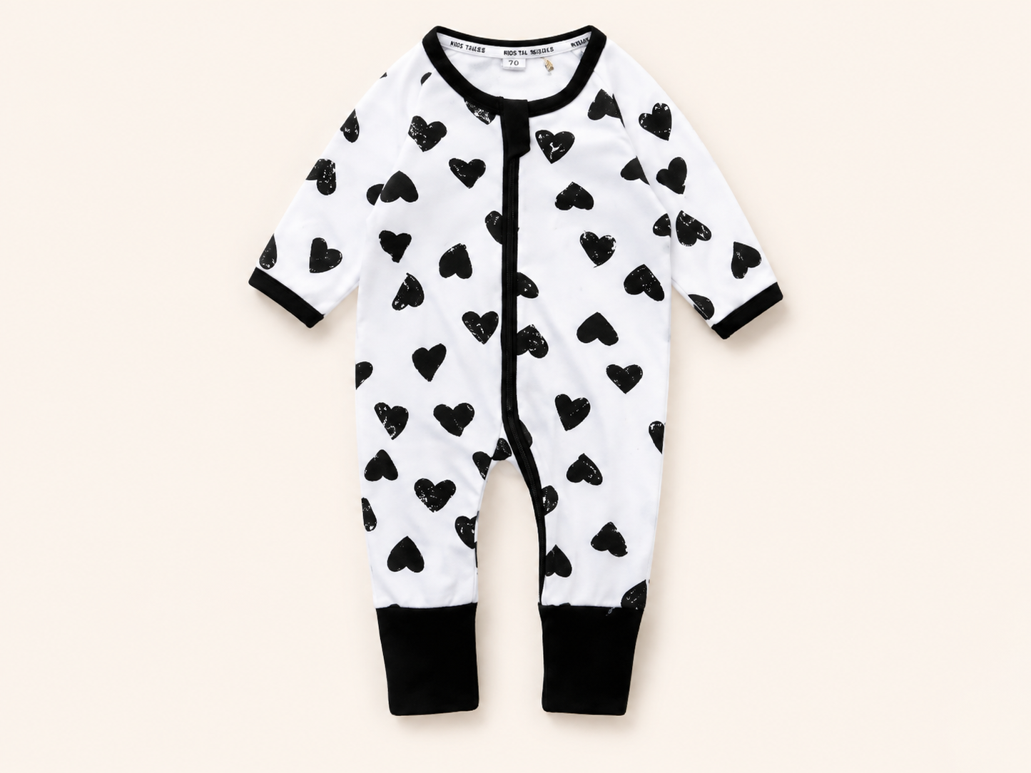 Tutina Neonato con Zip a Manica Lunga – Pagliaccetto Intero con Fantasie Colorate