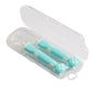 Set Posate Svezzamento Neonato in Silicone con Custodia – Cucchiaio Curvo + Forchetta Ergonomici Antiscivolo