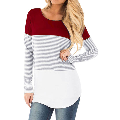 Maglia Premaman e Allattamento a Manica Lunga – T-Shirt con Apertura Discreta per Allattare