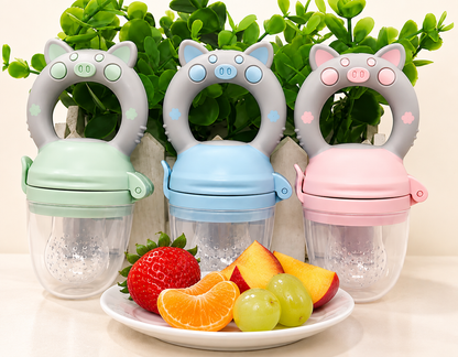 Ciuccio per Frutta Neonati – Succhietto in Silicone Morbido con Tettarelle Intercambiabili