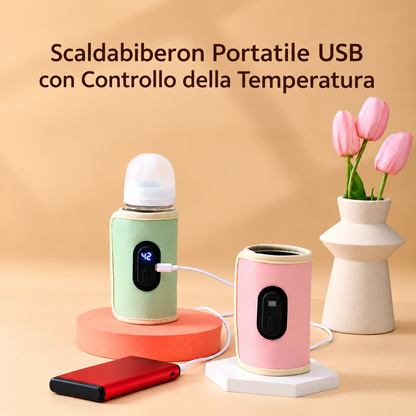 Scaldabiberon Portatile USB – Fascia Riscaldante con Controllo della Temperatura per Biberon