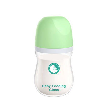 Biberon in Vetro per Neonati con Sistema Anti-Colica e Tettarella in Silicone – 90/160 ml