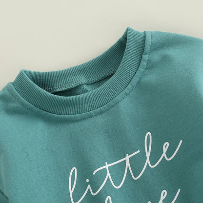 Body Felpato Neonato in Cotone "Little Love" a Maniche Lunghe | Unisex Autunno Primavera