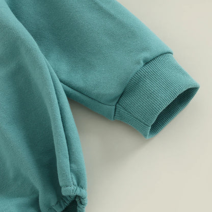 Body Felpato Neonato in Cotone "Little Love" a Maniche Lunghe | Unisex Autunno Primavera