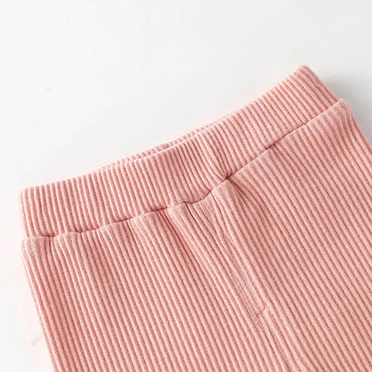 Pantaloni a Costine in Cotone per Bambini, Vita Elastica, Unisex, Primavera/Autunno