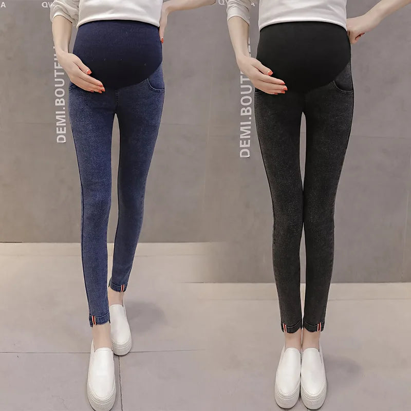 Jeans Premaman Elasticizzati con Fascia Regolabile in Vita