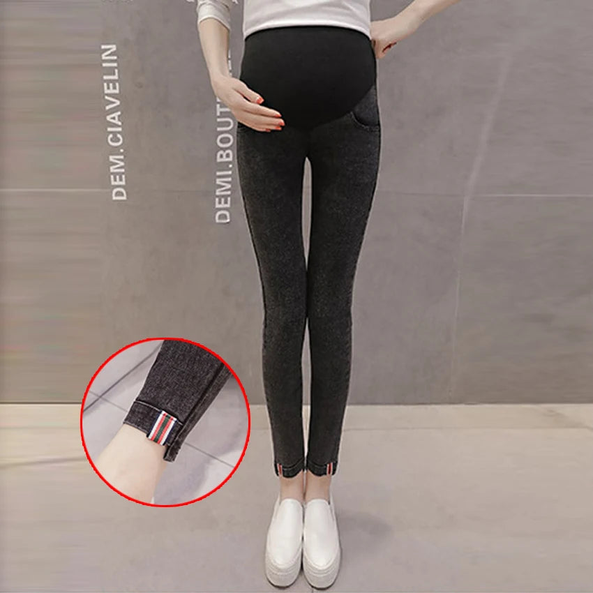Jeans Premaman Elasticizzati con Fascia Regolabile in Vita