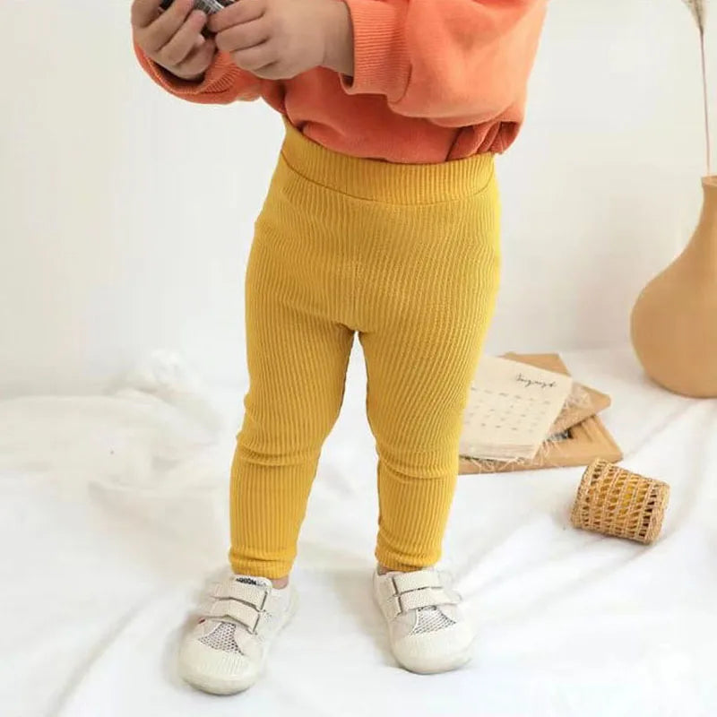 Pantaloni a Costine in Cotone per Bambini, Vita Elastica, Unisex, Primavera/Autunno