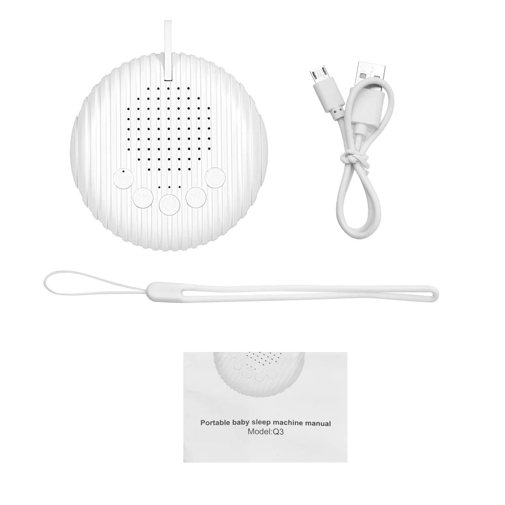 Dispositivo per Rumore Bianco Portatile per Neonati con 10 Suoni Rilassanti USB