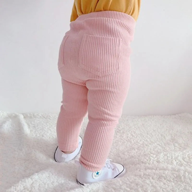 Pantaloni a Costine in Cotone per Bambini, Vita Elastica, Unisex, Primavera/Autunno