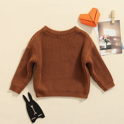 Maglione in Maglia per Bambini e Neonati in Cotone – Pullover a Maniche Lunghe Unisex per Autunno e Inverno