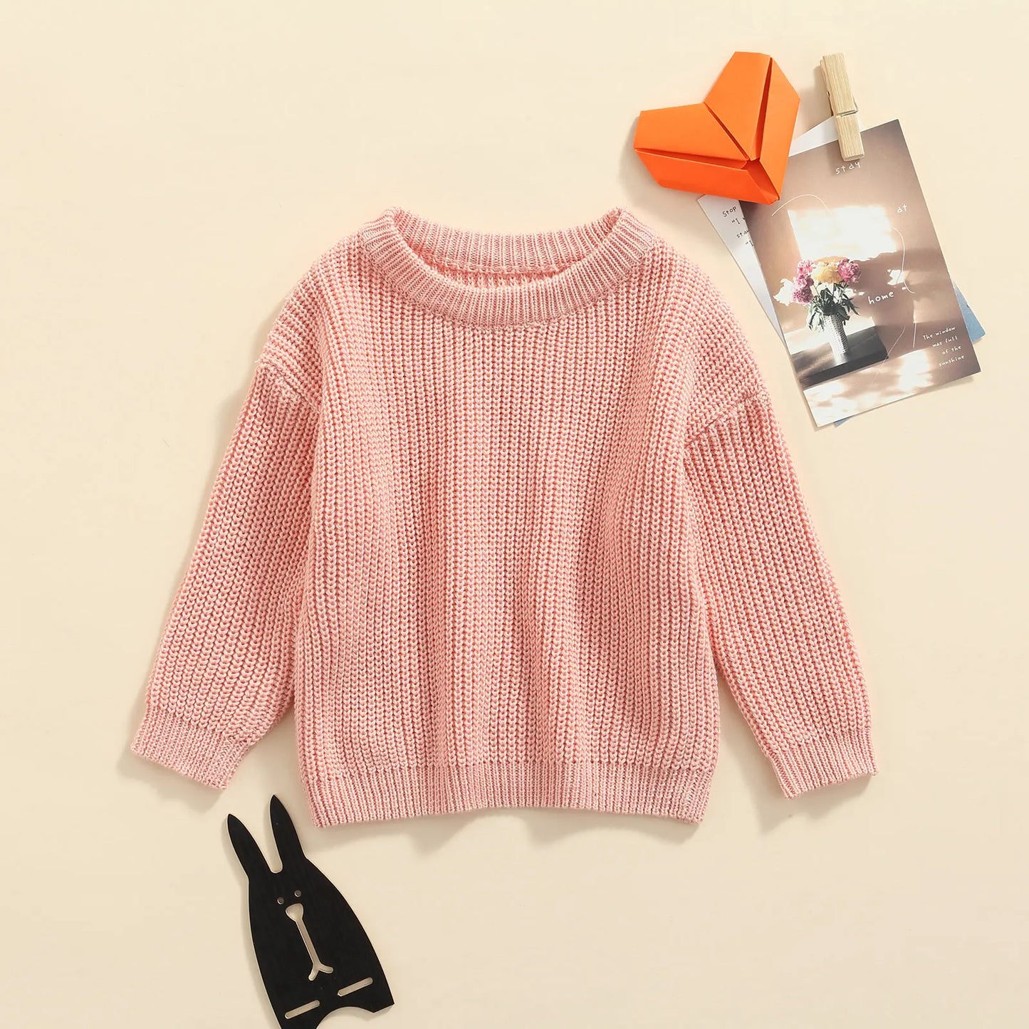Maglione in Maglia per Bambini e Neonati in Cotone – Pullover a Maniche Lunghe Unisex per Autunno e Inverno