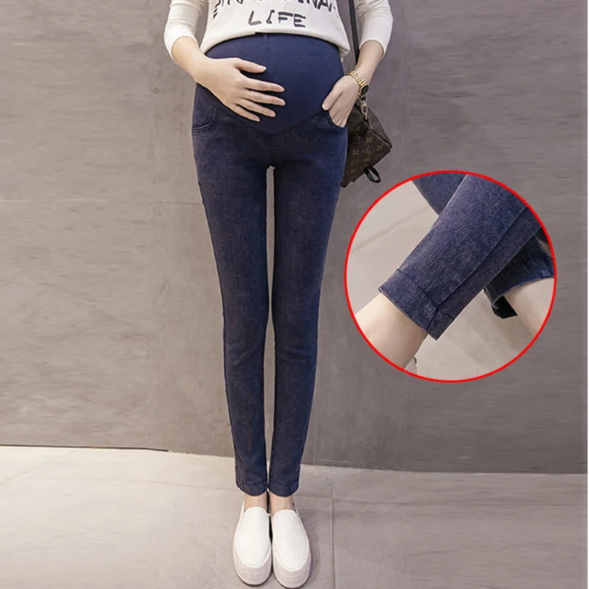 Jeans Premaman Elasticizzati con Fascia Regolabile in Vita