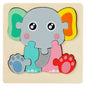 Puzzle in Legno 3D a Incastro – Animali e Veicoli, Gioco Educativo Ispirato al Metodo Montessori per Bambini 3+ Anni