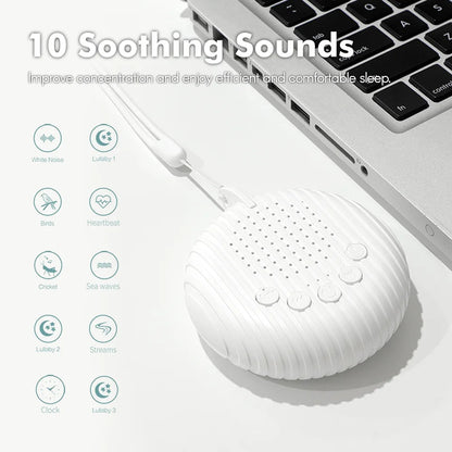 Dispositivo per Rumore Bianco Portatile per Neonati con 10 Suoni Rilassanti USB
