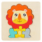 Puzzle in Legno 3D a Incastro – Animali e Veicoli, Gioco Educativo Ispirato al Metodo Montessori per Bambini 3+ Anni
