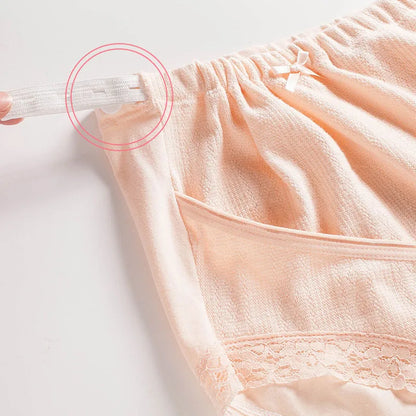 Slip Premaman Regolabile in Cotone – Mutandina a Vita Alta con Fascia Sotto Pancia