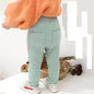 Pantaloni a Costine in Cotone per Bambini, Vita Elastica, Unisex, Primavera/Autunno