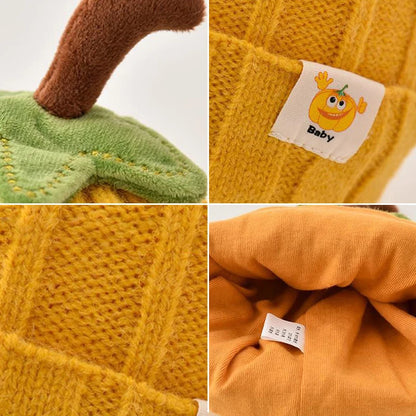 Cappellino Bambino in Maglia a Zucca con Fodera Morbida – 6 Mesi-3 Anni