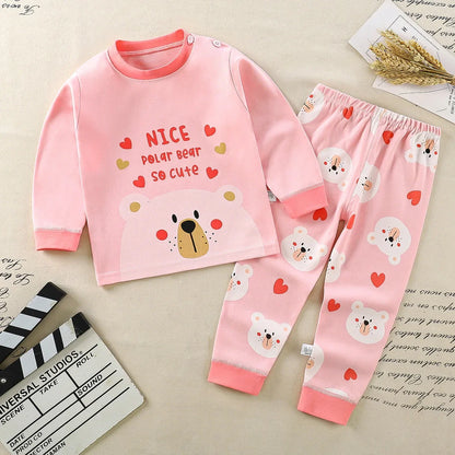Pigiama Bambino 2 Pezzi 100% Cotone – Maglia a Manica Lunga e Pantaloni