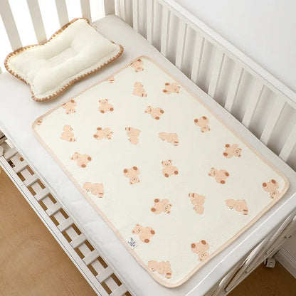 Traversa Neonato Impermeabile e Lavabile 50 × 70 cm – Tappetino Cambio con Superficie in Cotone