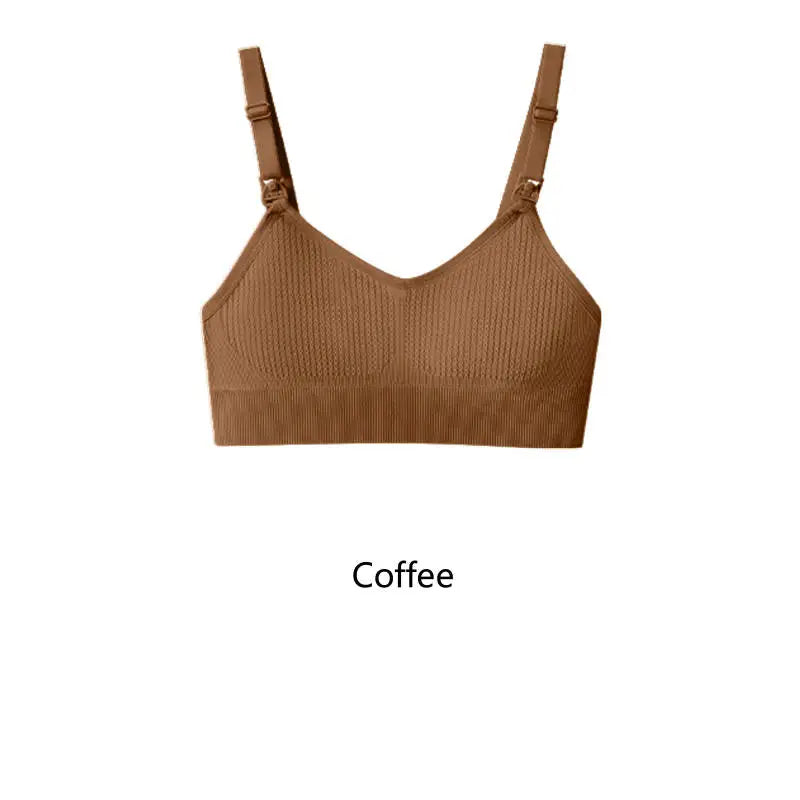 Top Allattamento Senza Ferretto con Coppe Apribili – Reggiseno Seamless Elasticizzato