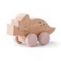 Dinosauri Giocattolo in Legno con Ruote – Gioco Educativo e Creativo per Bambini