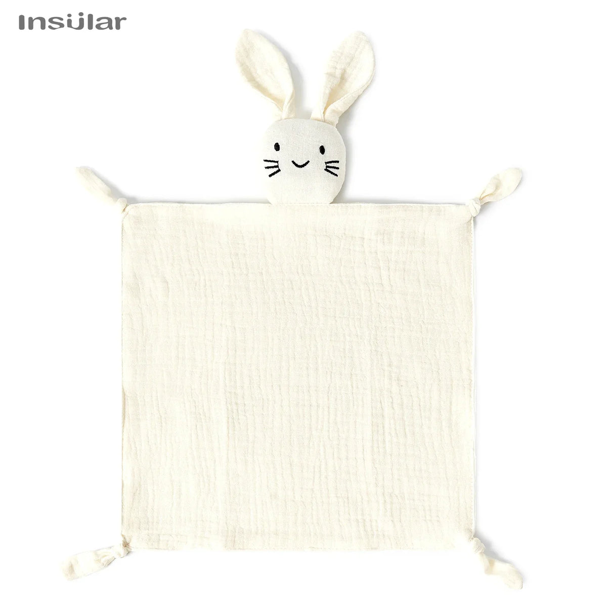 Doudou Coniglietto in Mussola di Cotone – Copertina Coccole per Neonati e Bambini