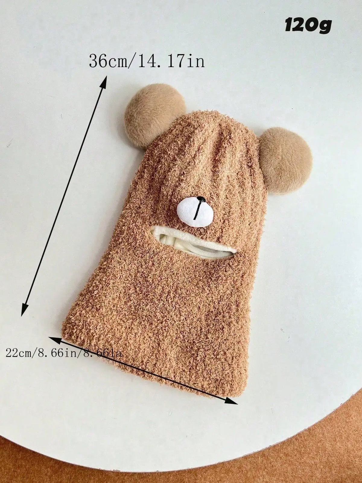 Passamontagna Invernale Bambino e Bambina – Cappello con Scaldacollo Integrato e Orecchie da Orsetto