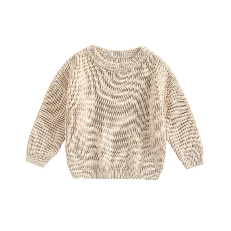 Maglione in Maglia per Bambini e Neonati in Cotone – Pullover a Maniche Lunghe Unisex per Autunno e Inverno