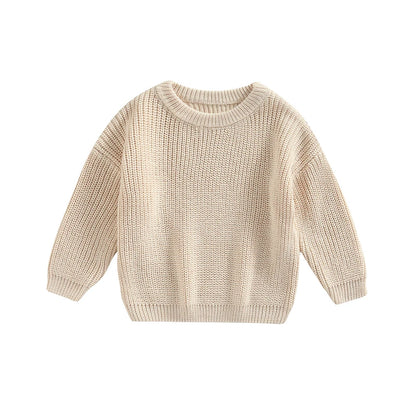 Maglione in Maglia per Bambini e Neonati in Cotone – Pullover a Maniche Lunghe Unisex per Autunno e Inverno