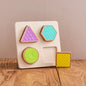 Puzzle Sensoriale Tattile in Legno con Forme e Texture – Gioco Educativo per Bambini
