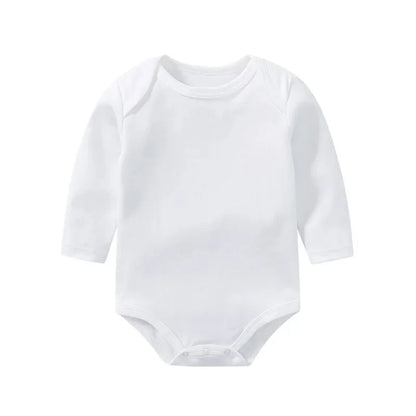 Body Neonato a Manica Lunga 100% Cotone – Bianco Unisex
