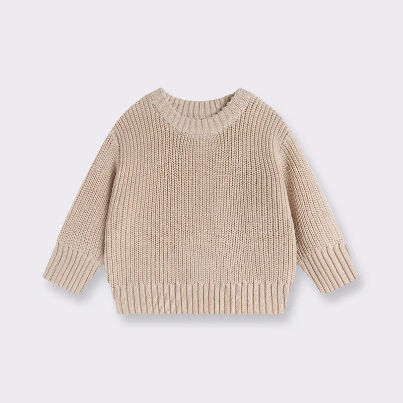 Maglione Bambini in Cotone a Maglia – Pullover Girocollo Invernale Unisex