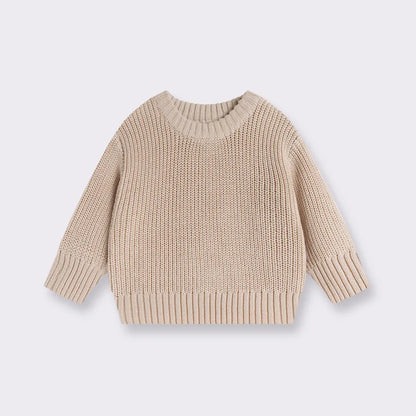 Maglione Bambini in Cotone a Maglia – Pullover Girocollo Invernale Unisex
