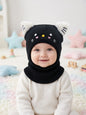 Passamontagna Invernale Bambino e Bambina in Maglia – Cappello con Scaldacollo Integrato e Orecchie da Gatto