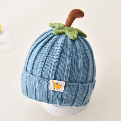 Cappellino Bambino in Maglia a Zucca con Fodera Morbida – 6 Mesi-3 Anni