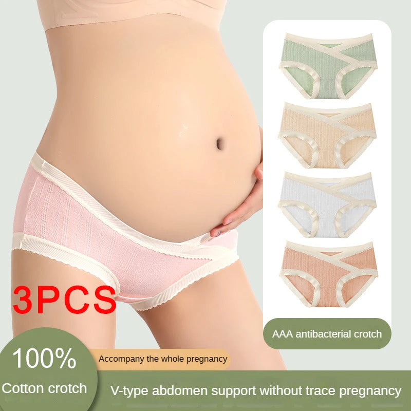 Set 3 Slip Premaman a Vita Bassa con Taglio a V – Gravidanza e Post Parto