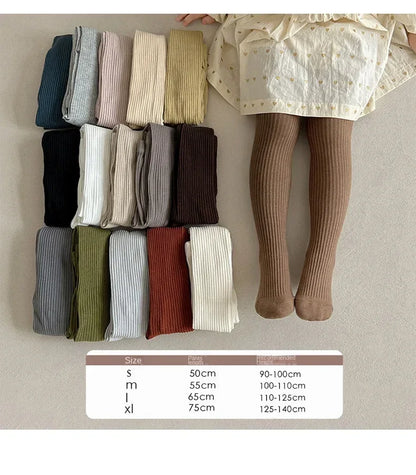 Calzamaglia in Cotone Elasticizzato per Bambine | Collant Caldi e Morbidi 1-9 Anni