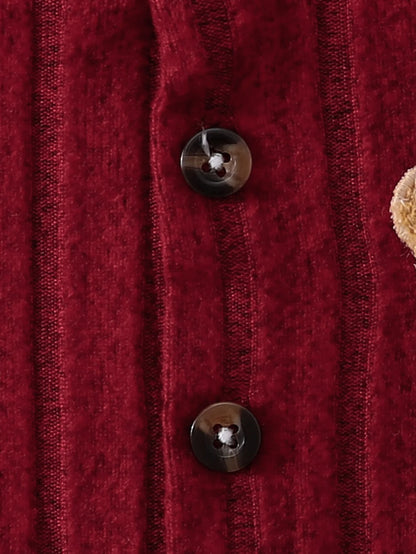 Tutina in Maglia per Neonati Autunno/Inverno con Cappellino Coordinato e Bottoni Frontali
