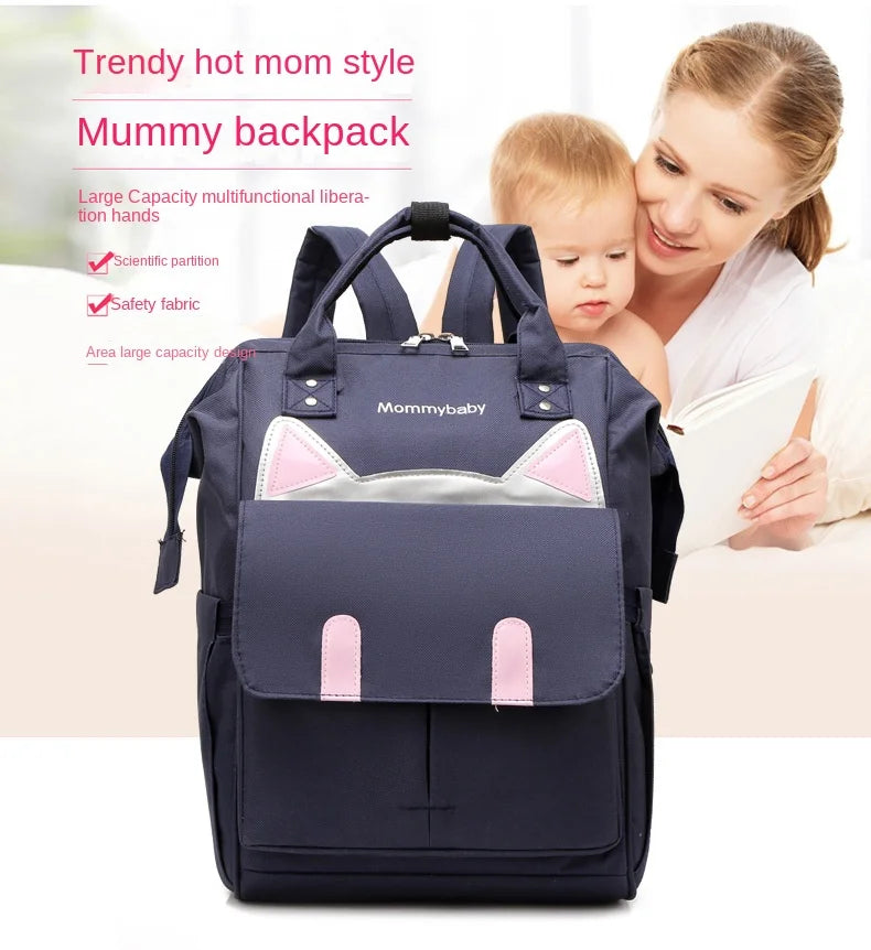 Zaino Mamma Porta Pannolini con Tasche Termiche per Biberon - Borsa con Scomparti Organizer