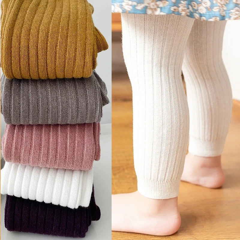 Leggings a Costine in Cotone Elasticizzato per Neonati e Bambini – Primavera e Autunno