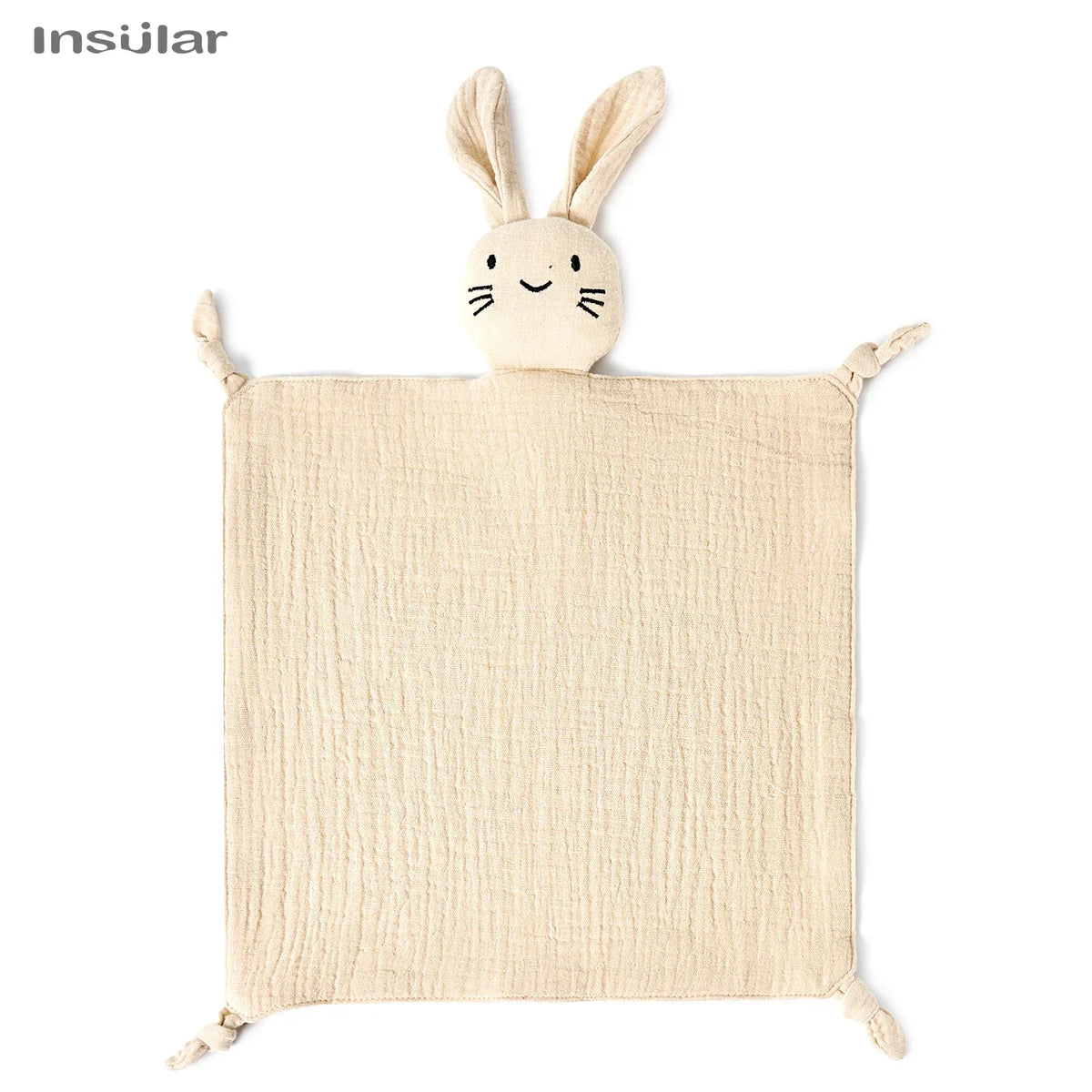 Doudou Coniglietto in Mussola di Cotone – Copertina Coccole per Neonati e Bambini