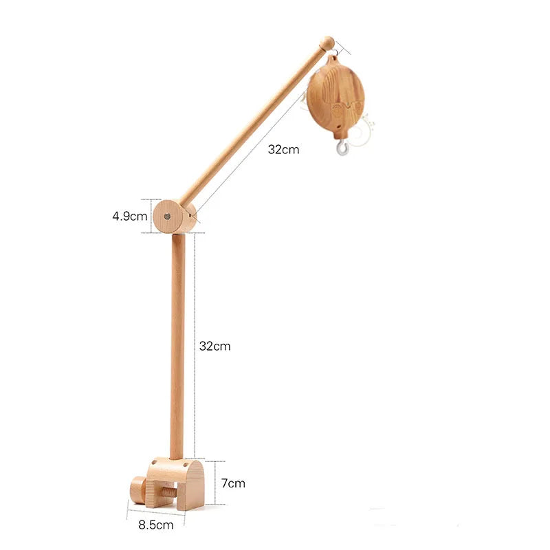 Carillon Musicale per Culla Effetto Legno – 35 Melodie e Rotazione