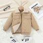 Giubbotto Invernale Bambino Foderato in Pile Sherpa – Giacca con Zip e Interno Effetto Agnellino