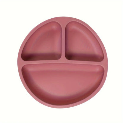 Piatto Svezzamento in Silicone con 4 Ventose – Piatto Pappa Antiscivolo a 3 Scomparti