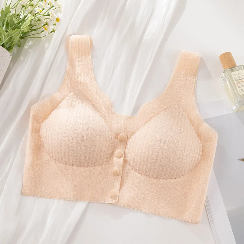 Reggiseno Allattamento con Apertura Frontale – Brassière Senza Ferretto con Coppe 3/4 e Bottoni