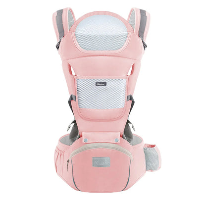 Marsupio Ergonomico Multifunzione con Hip Seat – Porta Bebè Regolabile e Traspirante 3–36 Mesi