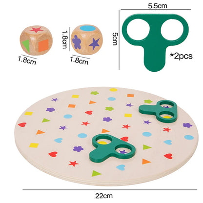 Trova Forme e Colori – Gioco da Tavolo Educativo in Legno per Bambini 3–6 Anni