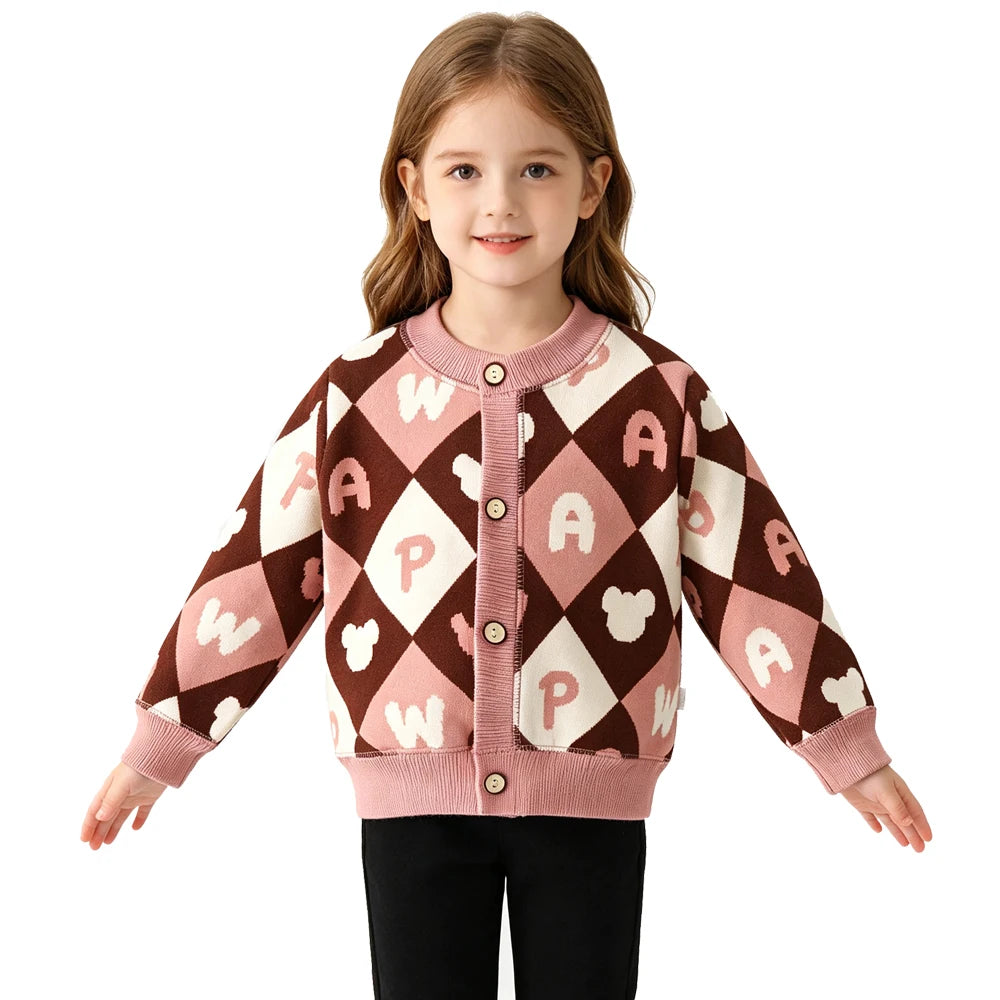 Cardigan Bambini con Bottoni – Maglia a Maniche Lunghe per Autunno e Mezza Stagione